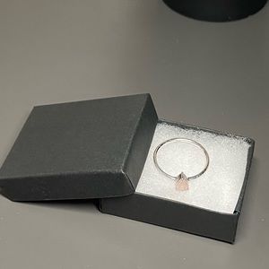 Pretty Pink Faceted Rose Quartz 925 Sterling Silver Crystal Ring Size 9